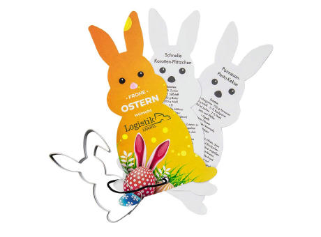 Backförmchen mit Rezeptblock - Hase