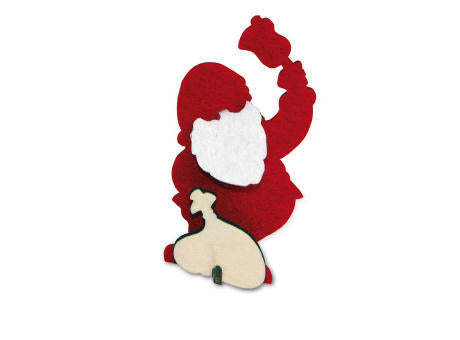 Steckfiguren-Karte Filz - Weihnachtsmann 4/0-c