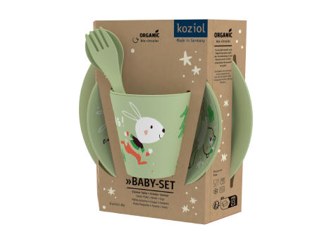 KOZIOL HOP ON AT HOME Teller + Schale + Becher + Besteckset