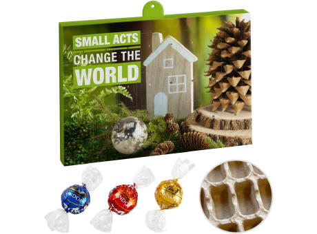 Premium Marken-Adventskalender PAPIER mit Lindt Lindor Kugel Mix