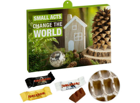 Premium Marken-Adventskalender PAPIER mit Toblerone Mini Mix