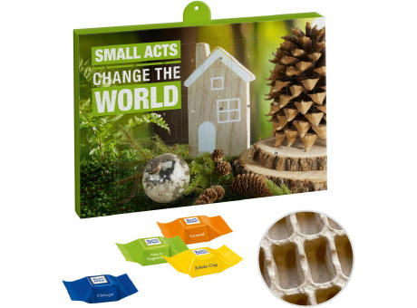 Premium Marken-Adventskalender PAPIER mit Ritter Sport Schokowürfeln