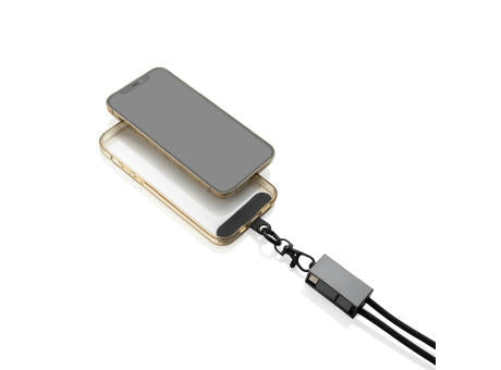 Terra 60Wduales Ladekabel aus RCS recyceltem PET mit Lanyard