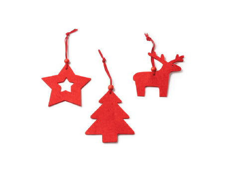 WEIHNACHTSSCHMUCK-SET CAROL S/EINHEITSGRÖSSE RED