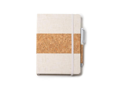 NOTIZBUCH UND STIFTSET BERET S/EINHEITSGRÖSSE GREIGE