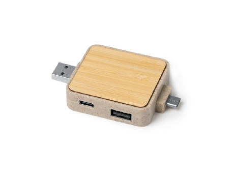 USB-HUB-PORT CLUNI S/EINHEITSGRÖSSE GREIGE
