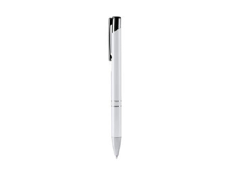 KUGELSCHREIBER SIMON S/BLAUE TINTE WHITE