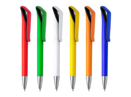 KUGELSCHREIBER IRATI S/BLAUE TINTE BLACK/WHITE