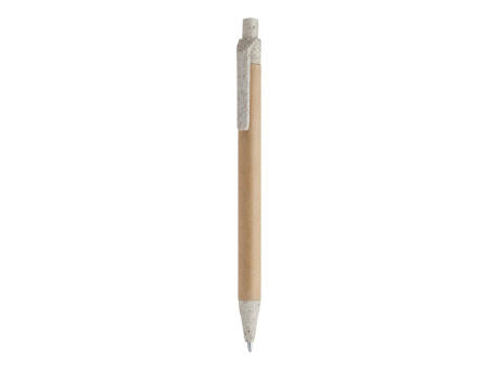 KUGELSCHREIBER AUS PAPPE/WEIZEN GROVE S/BLAUE TINTE BLACK/CREAM