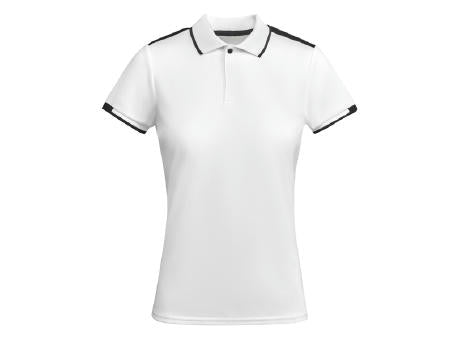 POLOSHIRT TAMIL WOMAN S/S WHITE/BLACK
