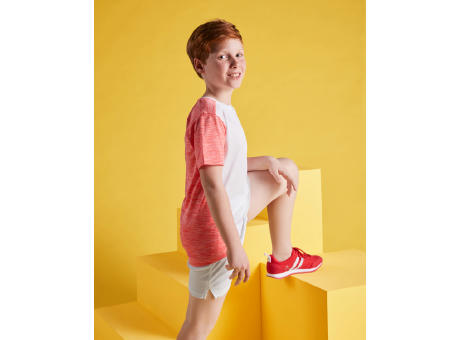 T-SHIRT ZOLDER S/S WHITE/HEATHER BLACK