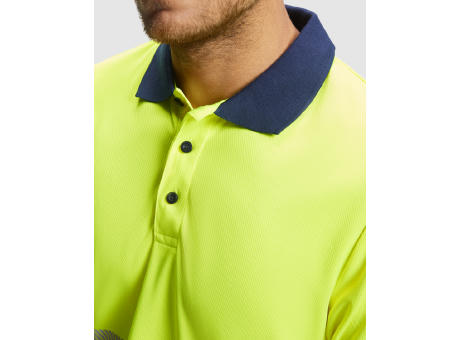 HOCHSICHTBARES POLOSHIRT VEGA S/S NAVY BLUE/FLUOR YELLOW