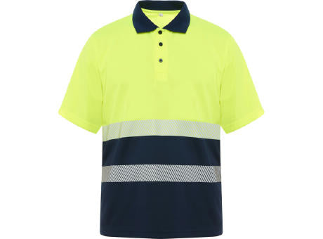 HOCHSICHTBARES POLOSHIRT VEGA S/S NAVY BLUE/FLUOR YELLOW