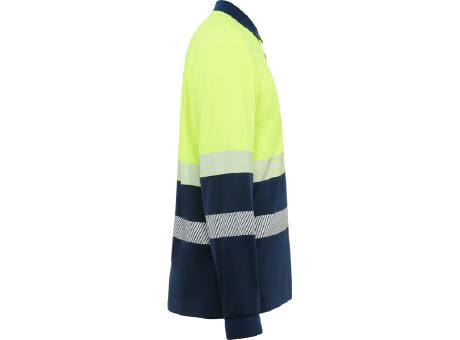 HOCHSICHTBARES LANGÄRMLIGES POLOSHIRT VEGA S/S NAVY BLUE/FLUOR YELLOW