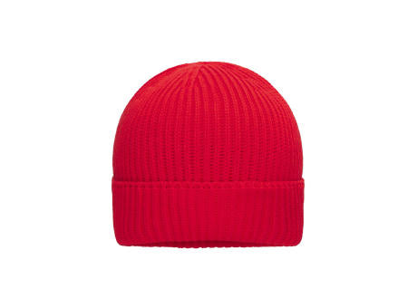 Organic Cotton Winter Beanie OCS Standard - Grob gestrickte Wintermütze mit Umschlag