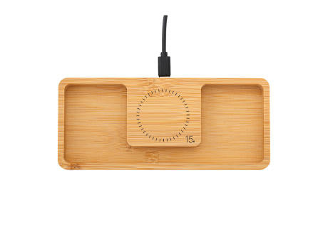 Desktop Organizer mit Wireless Charging REEVES-BAMBOOCHARGE