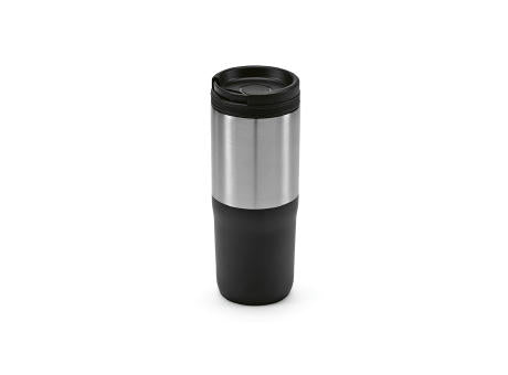 Orange Reisebecher recy.Edelstahl, 600 ml. Dreifachwandig