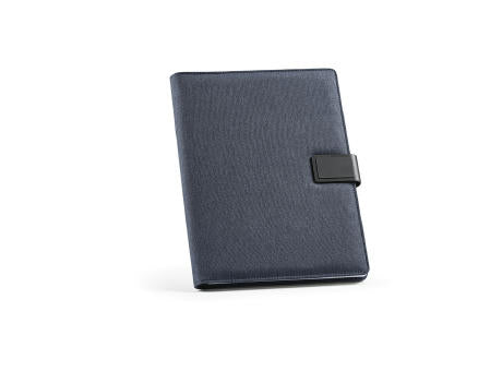 Tolstoy A4-Mappe rPET. Notizblock mit 64-seitigem FSC® .Verschluss aus rPU