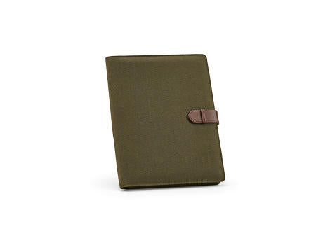 Eliot A4-Mappe aus recyc.Baumwolle. Notizblock mit 64-seitigem FSC®