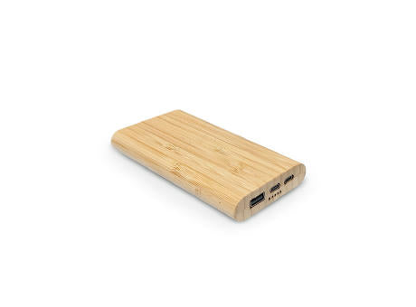 Pythagoras Powerbank aus Bambus mit 10000 mAh. 15 W