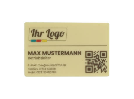 Schokoladen Visitenkarte 4c Kundenindividuelles Logo