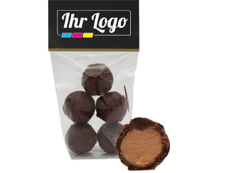 5er Confiseriepralinen Rum mit Kundenheader