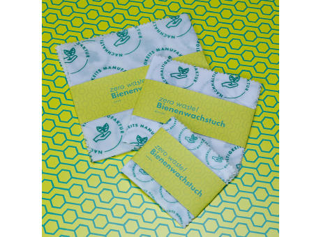 Bienenwachstuch M mit Banderole Wabi