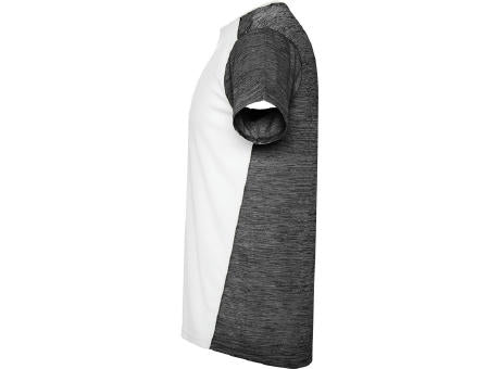T-SHIRT ZOLDER S/S WHITE/HEATHER BLACK