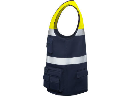 HOCHSICHTBARE WESTE BETA S/S NAVY BLUE/FLUOR YELLOW