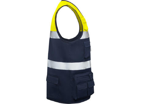 HOCHSICHTBARE WESTE BETA S/S NAVY BLUE/FLUOR YELLOW