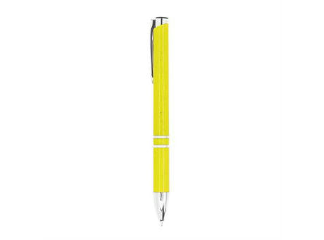 KUGELSCHREIBER AUS METALL/WEIZEN HAYEDO S/BLAUE TINTE YELLOW