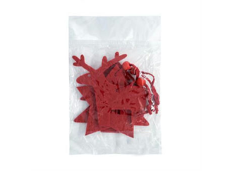 WEIHNACHTSSCHMUCK-SET CAROL S/EINHEITSGRÖSSE RED