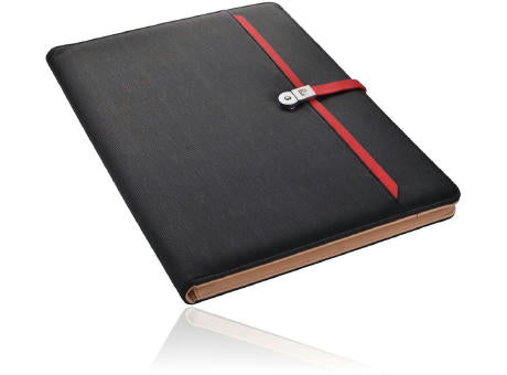 PIERRE CARDIN DIMITRI Schwarz Schreibmappe mit USB Stick