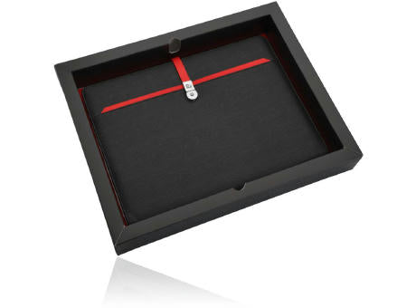 PIERRE CARDIN DIMITRI Schwarz Schreibmappe mit USB Stick