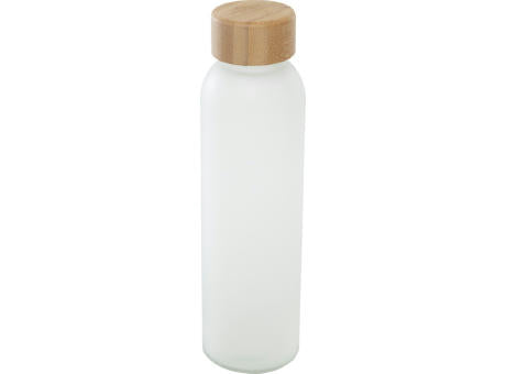 Lume 500 ml Flasche aus mattiertem Kalknatronglas mit Bambusdeckel