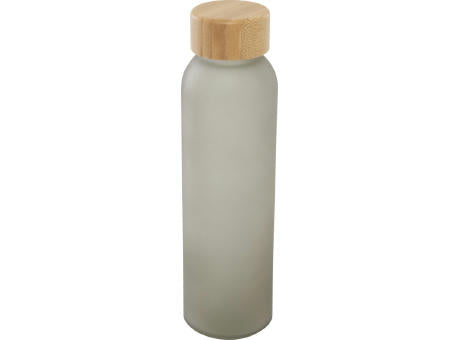 Lume 500 ml Flasche aus mattiertem Kalknatronglas mit Bambusdeckel