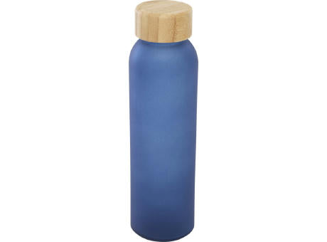 Lume 500 ml Flasche aus mattiertem Kalknatronglas mit Bambusdeckel