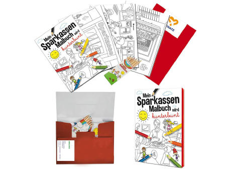 Malbuch / Mal-Set A6 - Sparkassen - Malset neutral