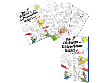 Malbuch / Mal-Set A6 - Sparkassen - Malset neutral