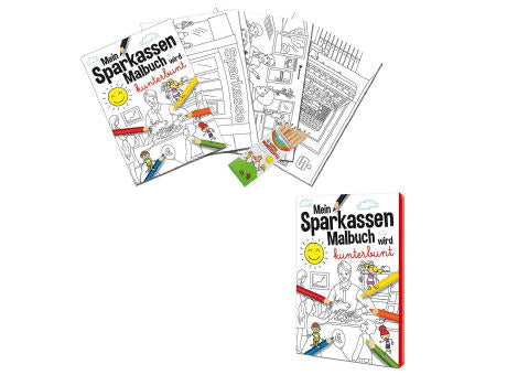 Malbuch / Mal-Set A6 - Sparkassen - Malset neutral