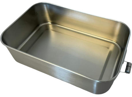 Edelstahl Lunchbox mit Buchenholzdeckel