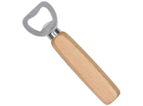 Flaschenöffner mit flachem Holzgriff