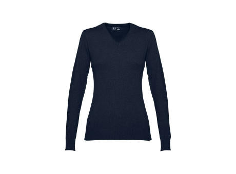 THC MILAN WOMEN. Pullover mit V-Ausschnitt für Damen aus Baumwolle und Polyamid