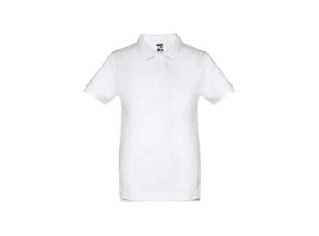THC ADAM KIDS WH. Kurzärmeliges Poloshirt für Kinder (unisex). Farbe Weiß