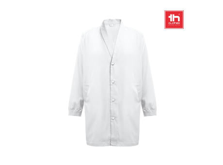 THC MINSK WH. Kittel aus Baumwolle und Polyester für Arbeitskleidung. Weiße Farbe