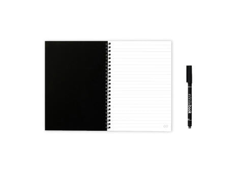 INFINITEBOOK LINED A5. "Infinitebook" mit flexiblem Einband und 15 linierten Whiteboard-Seiten