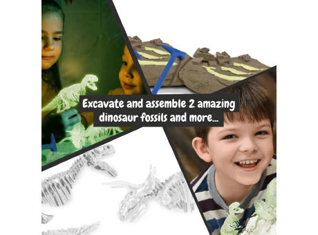 2 in 1 Fossil Excavation Kit I. Lernspiel für Kinder