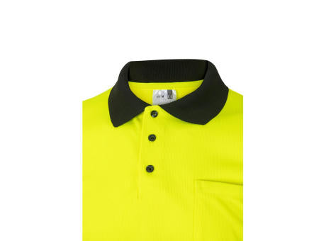 VL CUPID. Zweifarbiges Poloshirt im Bird-Eye-Design (160g/m²) mit kurzen Ärmeln, aus Polyester (100%)