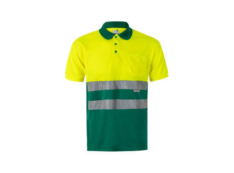 VL CUPID. Zweifarbiges Poloshirt im Bird-Eye-Design (160g/m²) mit kurzen Ärmeln, aus Polyester (100%)