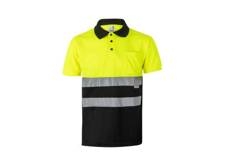 VL CUPID LARGE. Zweifarbiges Poloshirt im Bird-Eye-Design (160g/m²) mit kurzen Ärmeln, aus Polyester (100%)